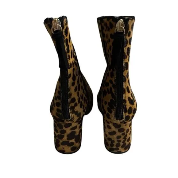 J.Crew Sadie Leopard Calf Hair Ankle Boots - Picture 7 of 12
